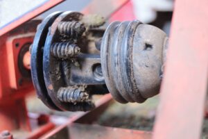 Pto,Shafts.,Closeup,Dirty,Clutch,Slip,Or,Heavy,Duty,Power